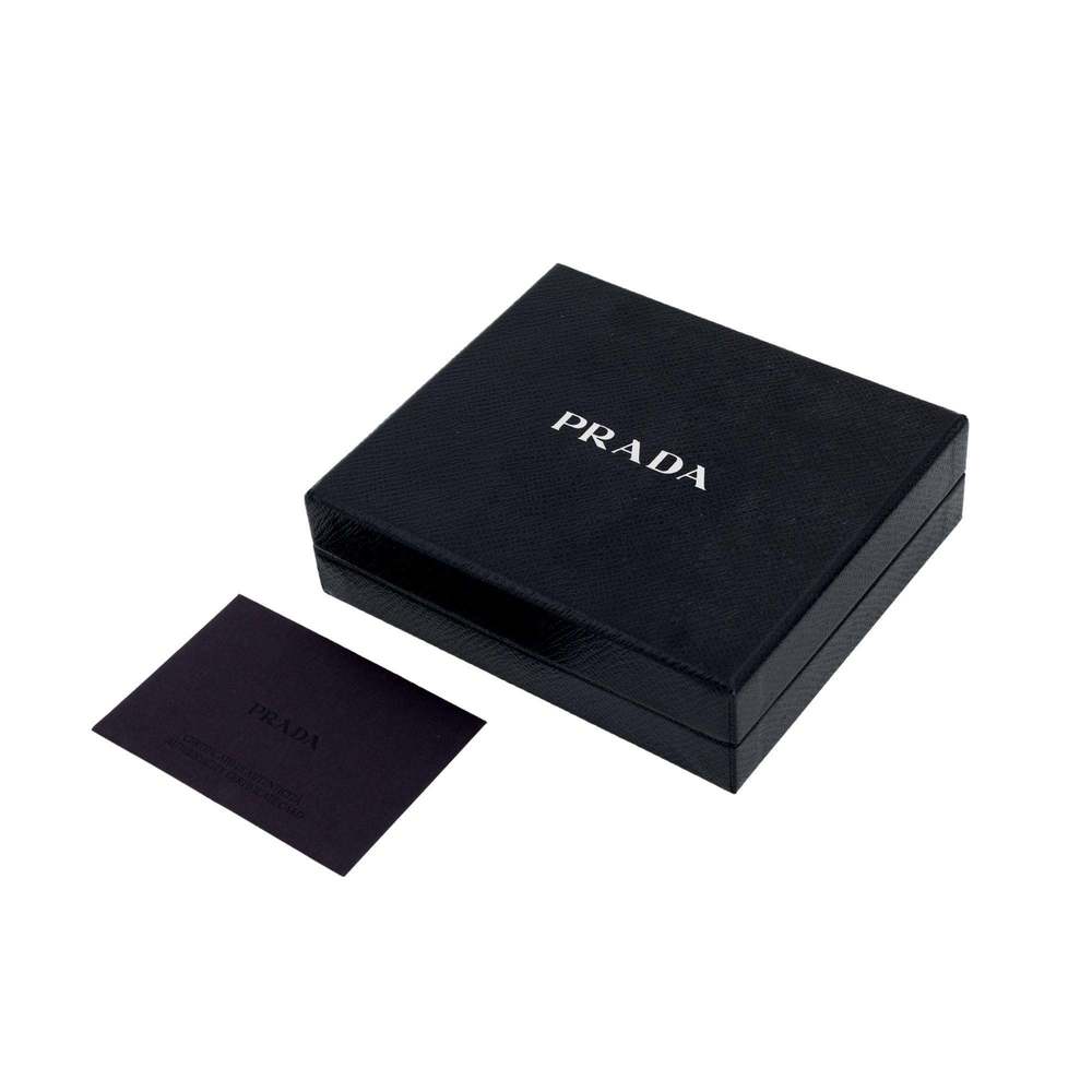 Prada Saffiano Leather Giada Turquoise Small Zip Cardholder - Picture 7 of 7